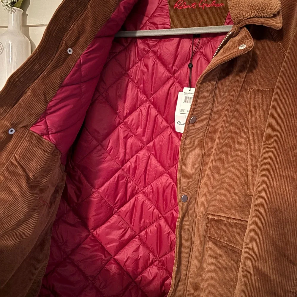 Robert Graham Brown Corduroy Ranch Chore Jacket Men’s Size XL New with Tag - Picture 11 of 16